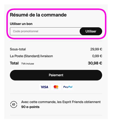 esprit promotiecode